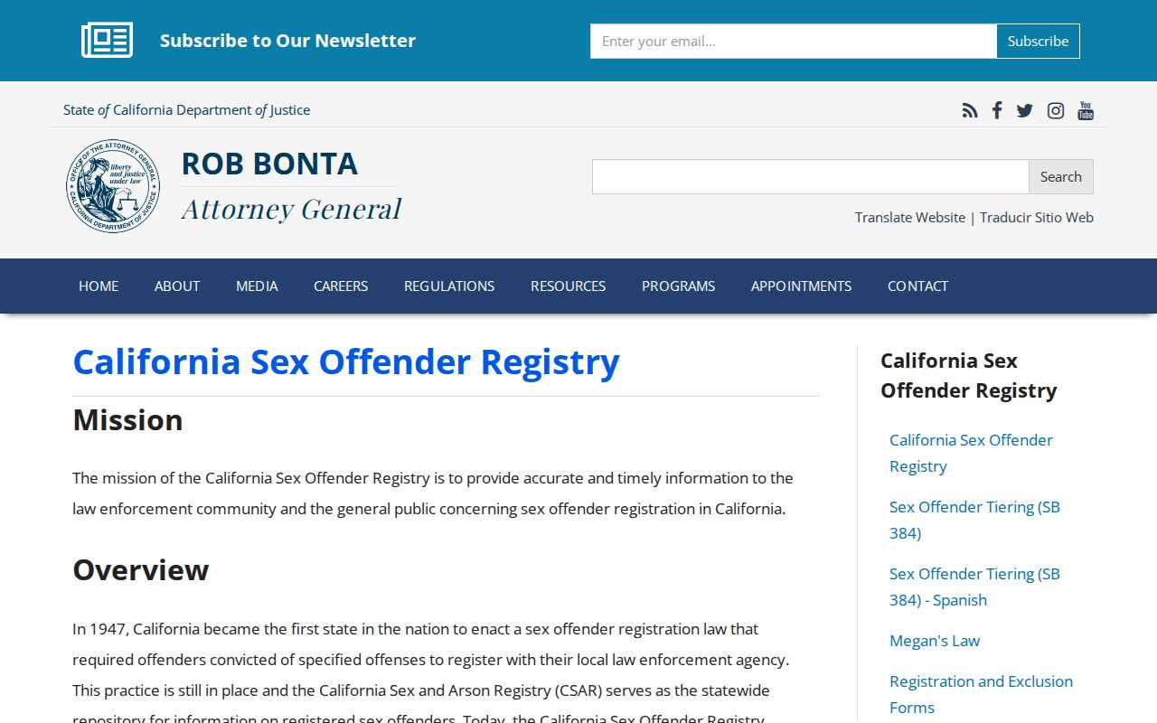 Stanislaus County sex offender search California DOJ registry overview
